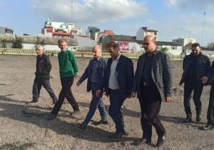 بازدید مدیر کل ورزش و جوانان گیلان از استادیوم تختی لاهیجان