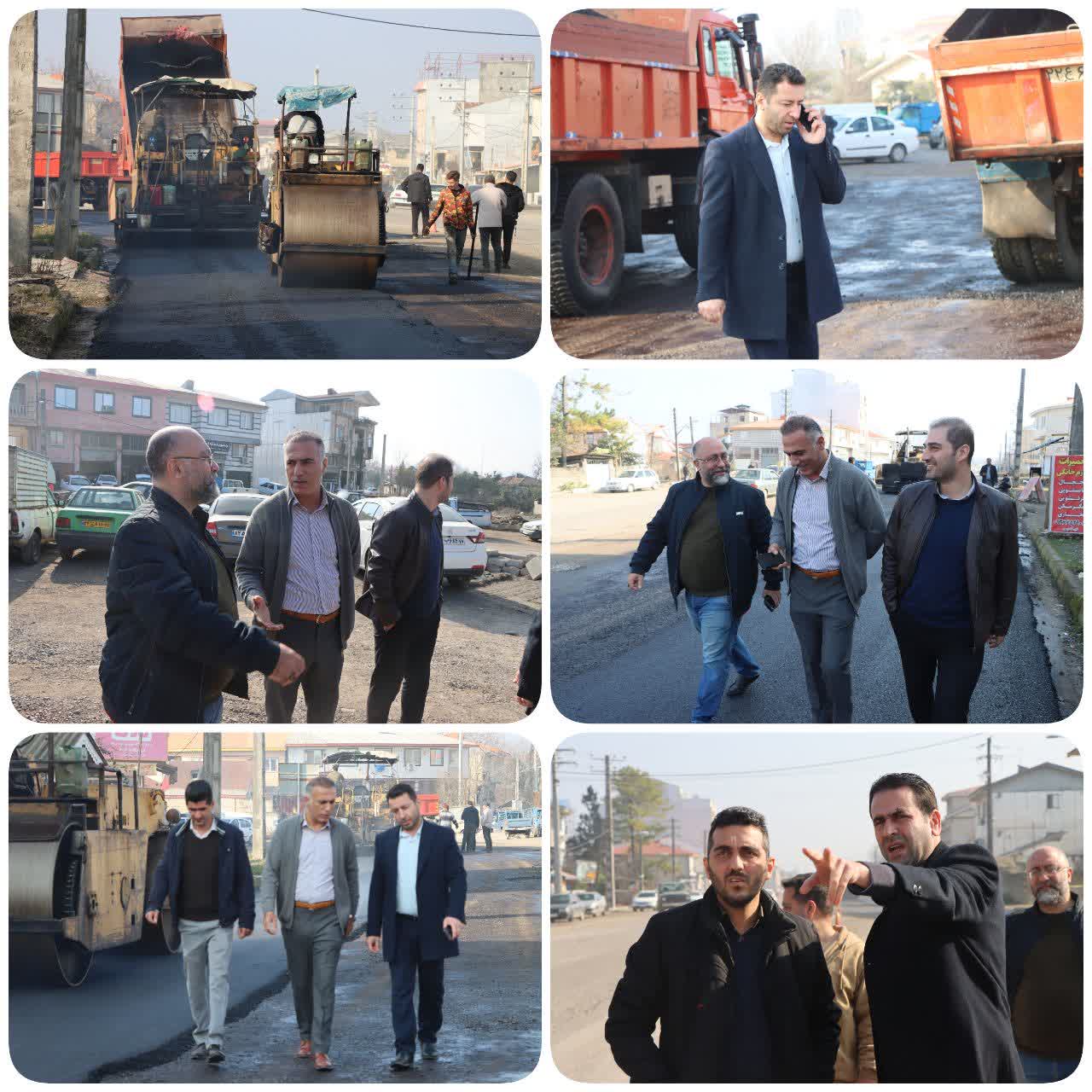 آغاز عملیات بزرگ آسفالت ابتدای خیابان شهید انصاری توسط شهرداری سیاهکل