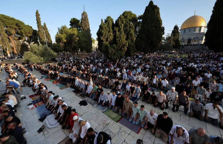 حضور ۸۰ هزار نفر در نماز عید قربان در مسجد الاقصی